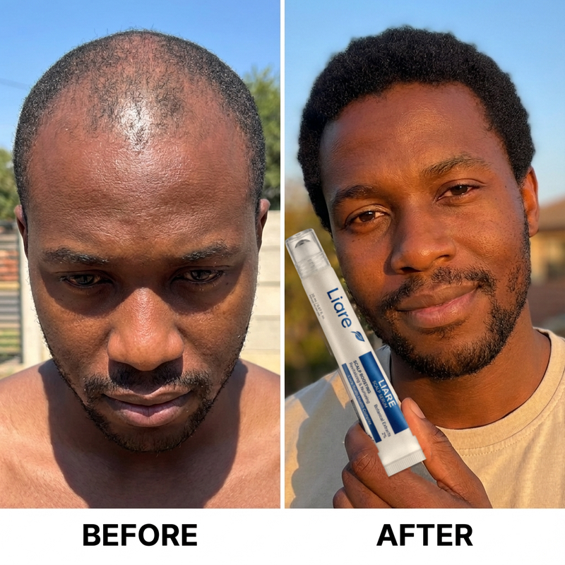 Side-by-side scalp photographs, comparison 6