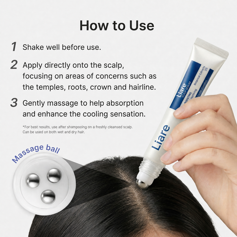 LIARE scalp serum in a daily care setting