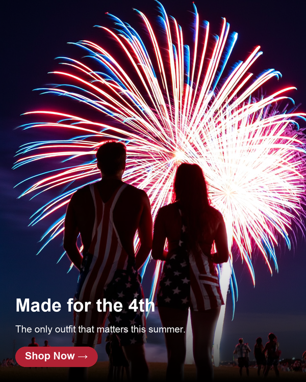 American Flag Long Overalls