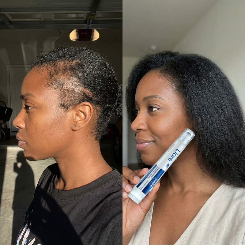 Side-by-side scalp photographs, comparison 4