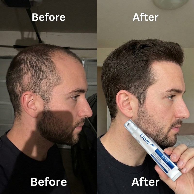 Side-by-side scalp photographs, comparison 5
