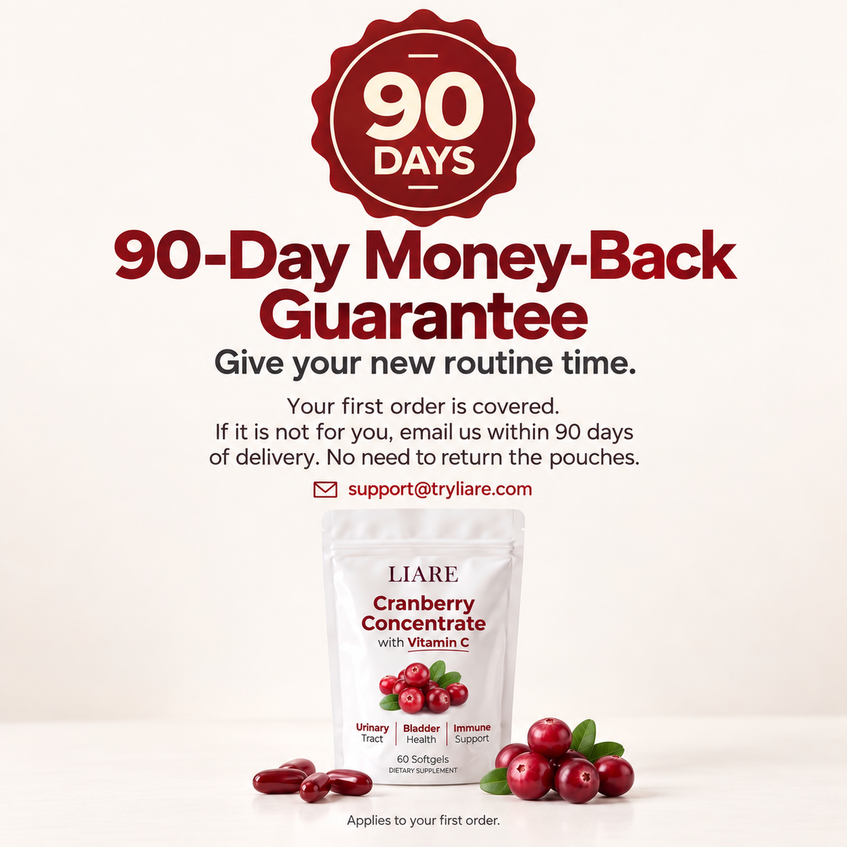 Cranberry Concentrate Softgels with Vitamin C – Urinary Tract Support