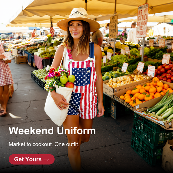 Stars, Stripes & Stretch July 4th Overalls