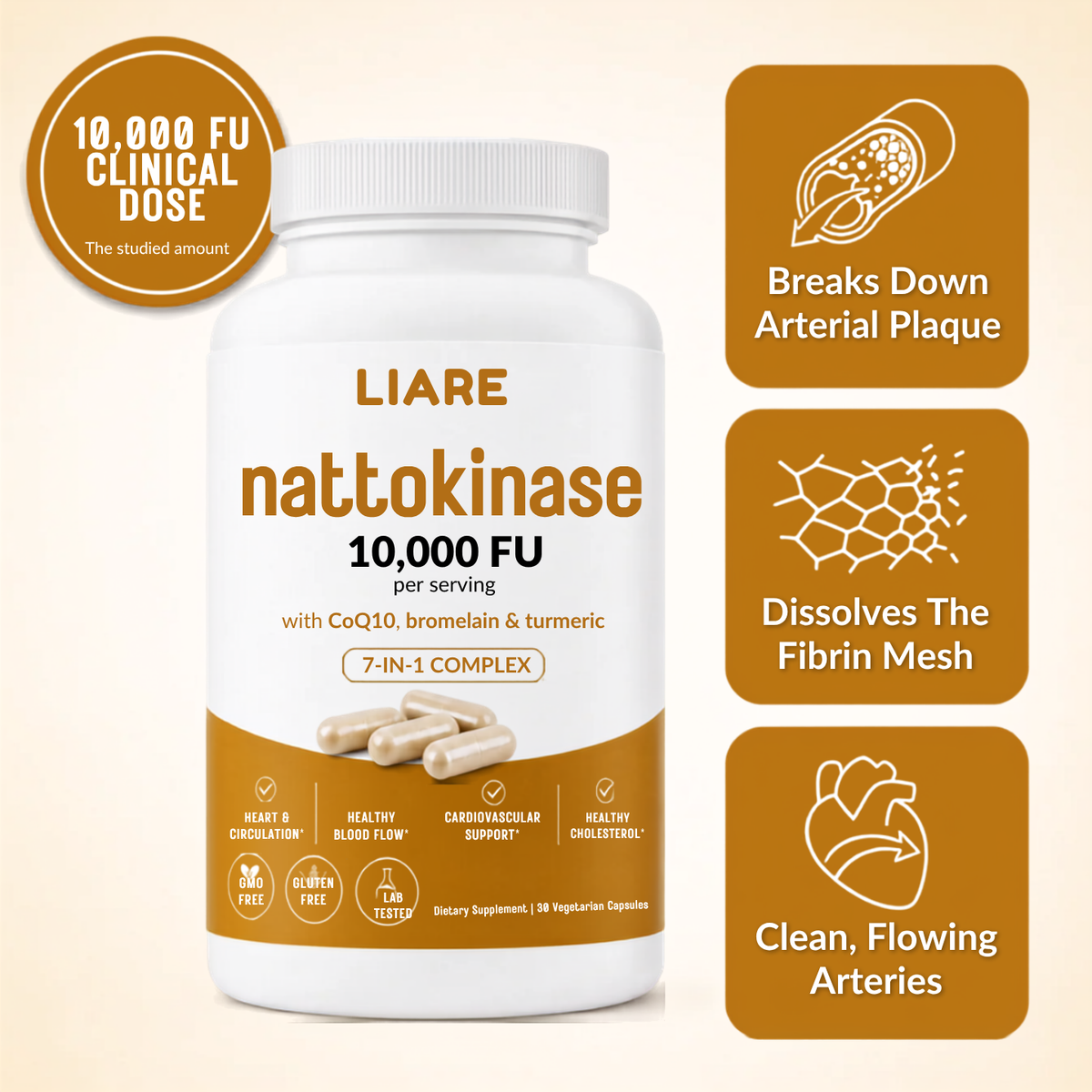 Nattokinase 10,000 FU Heart & Circulation Support