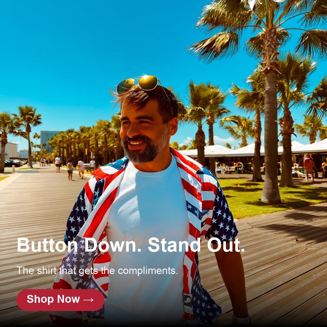 American Flag Hawaiian Shirt