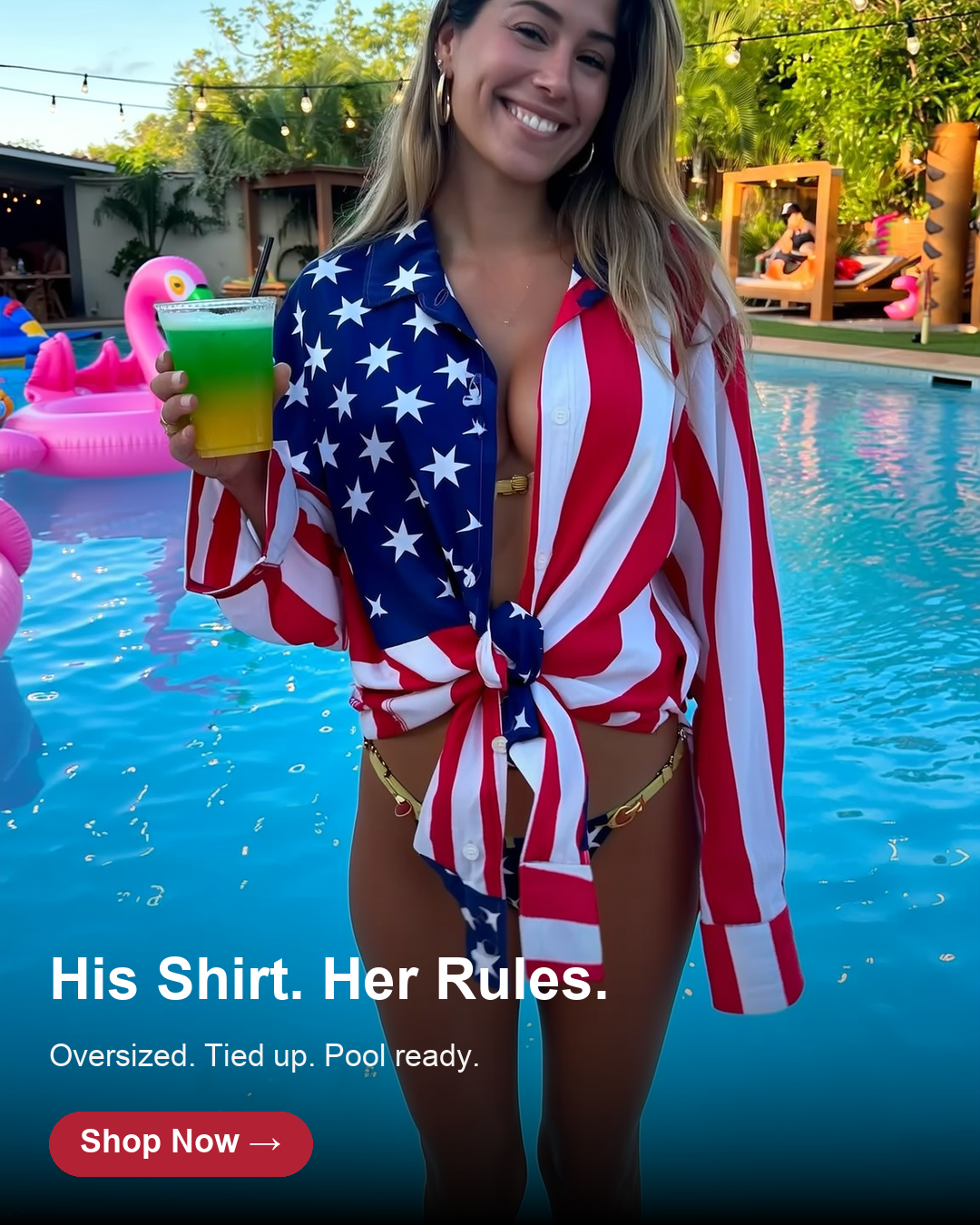 American Flag Hawaiian Shirt