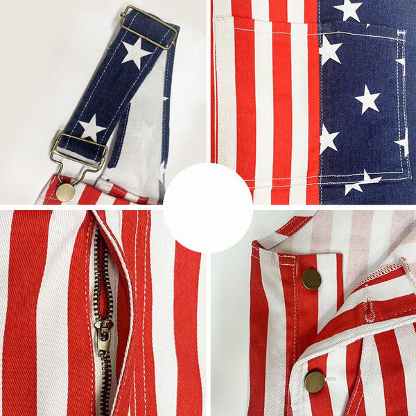 Kids American Flag Overalls
