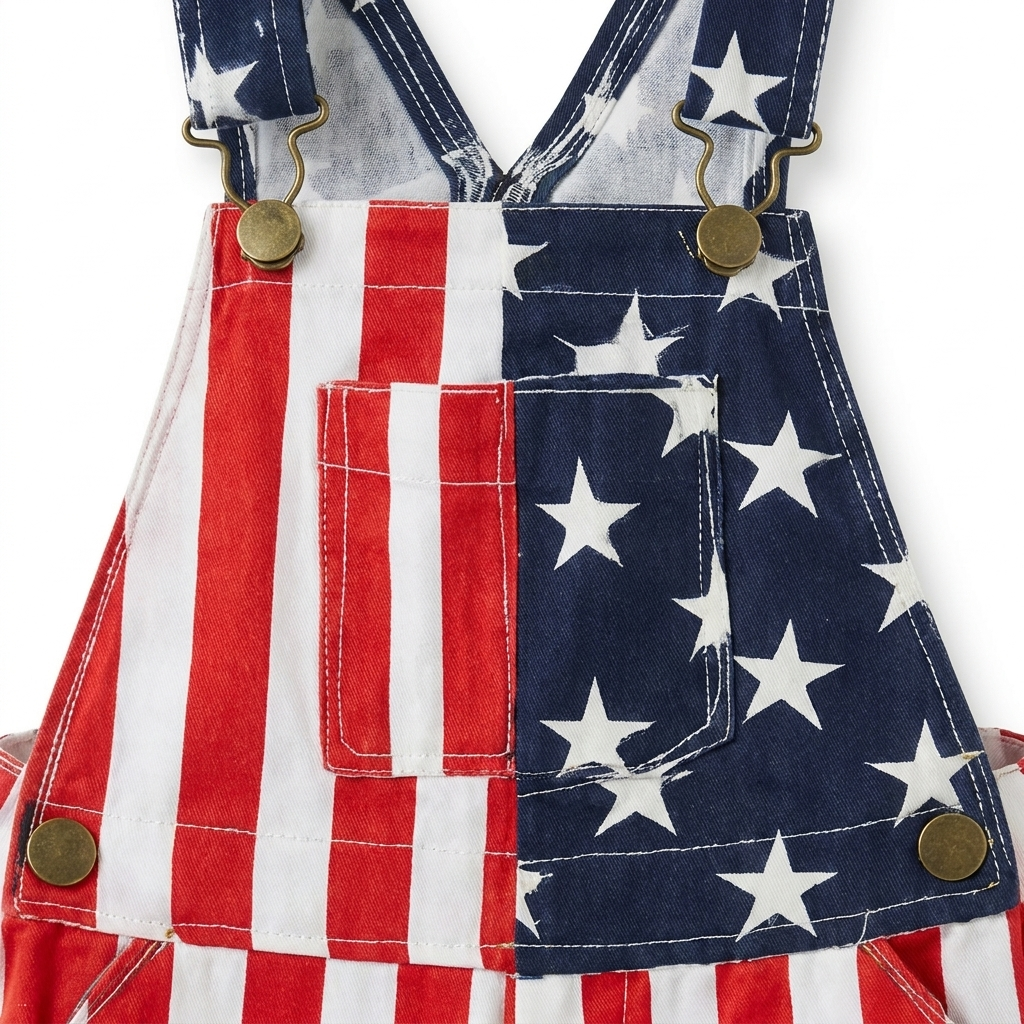Kids American Flag Overalls