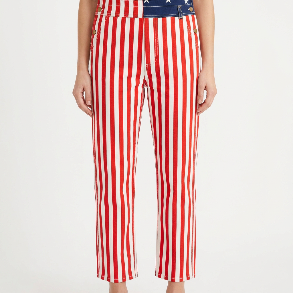 American Flag Long Overalls