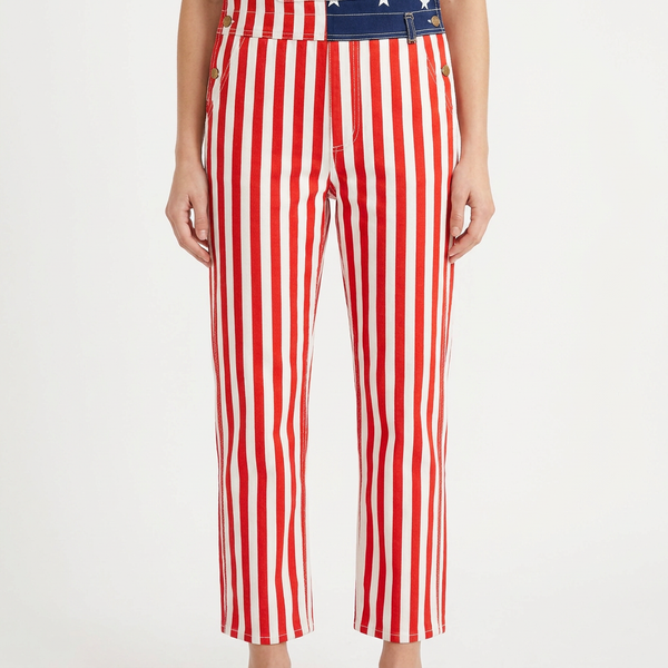 American Flag Long Overalls