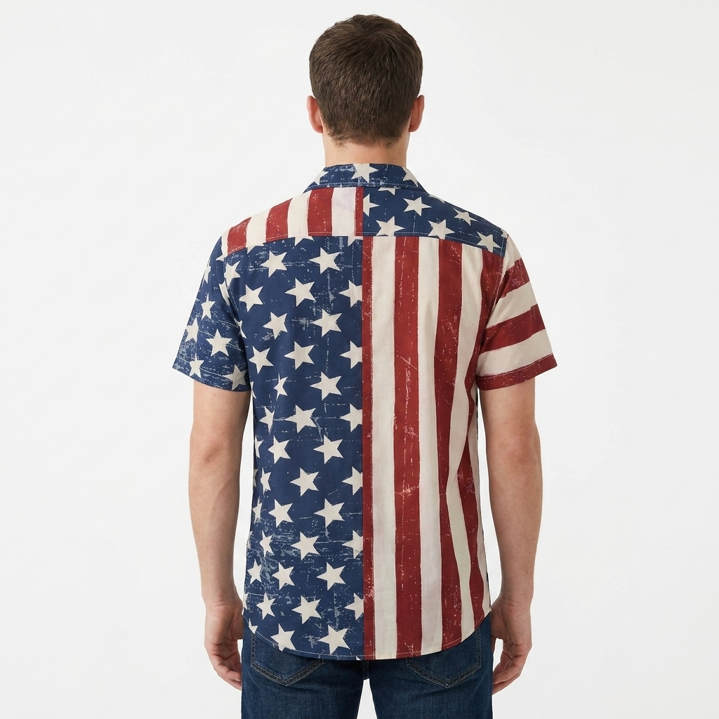 American Flag Hawaiian Shirt