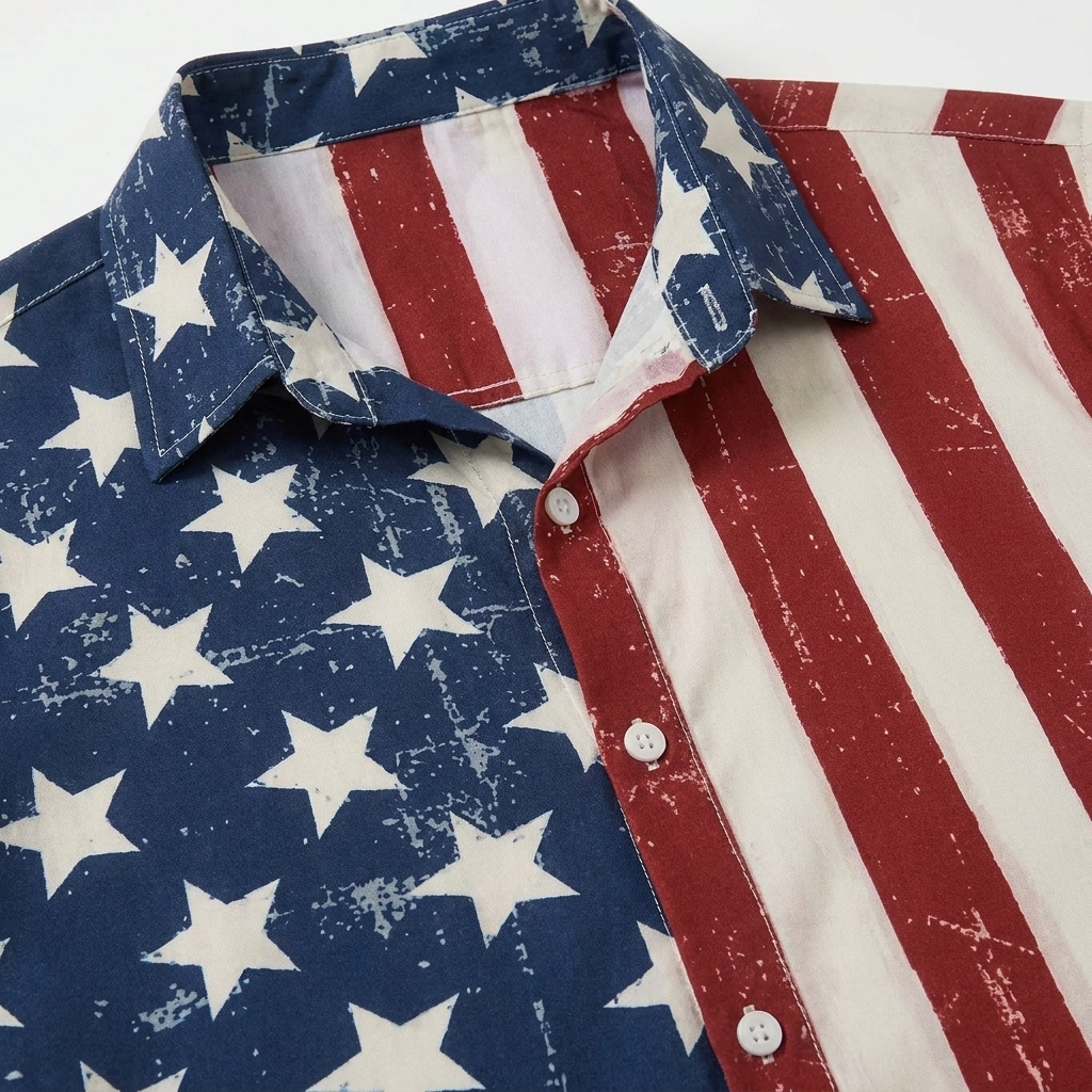 American Flag Hawaiian Shirt