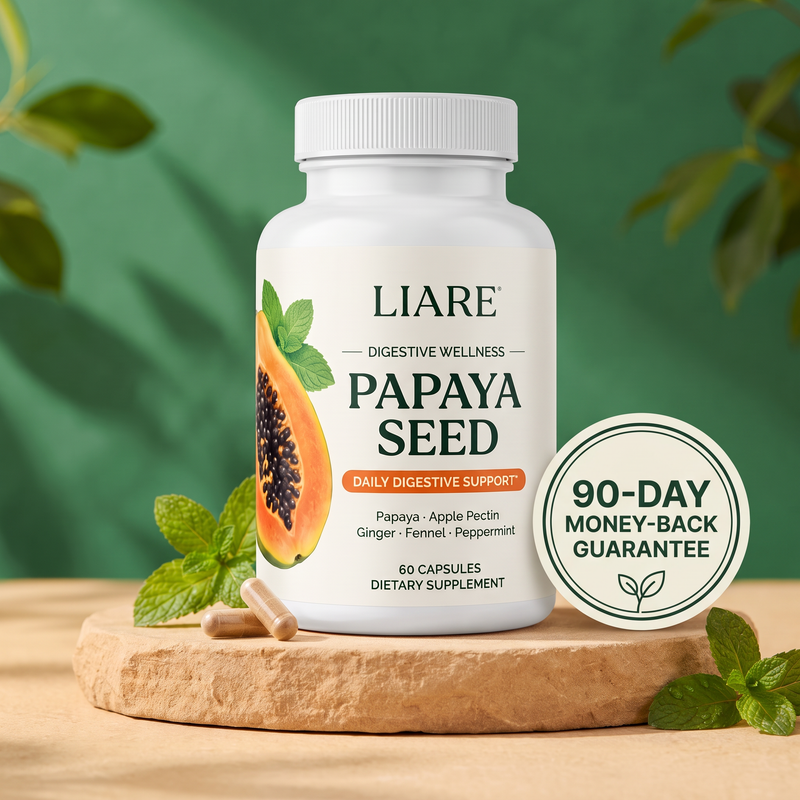 LIARE Papaya Seed with the 90-day money-back guarantee seal
