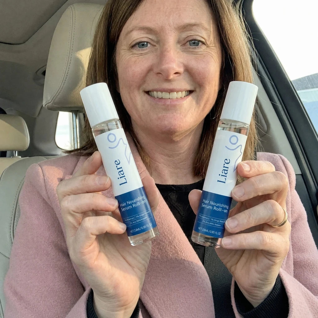 Illustrative scalp-care portrait
