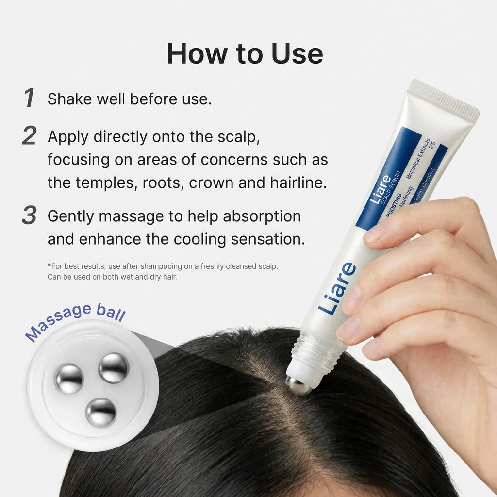 Liare Scalp Serum application guide